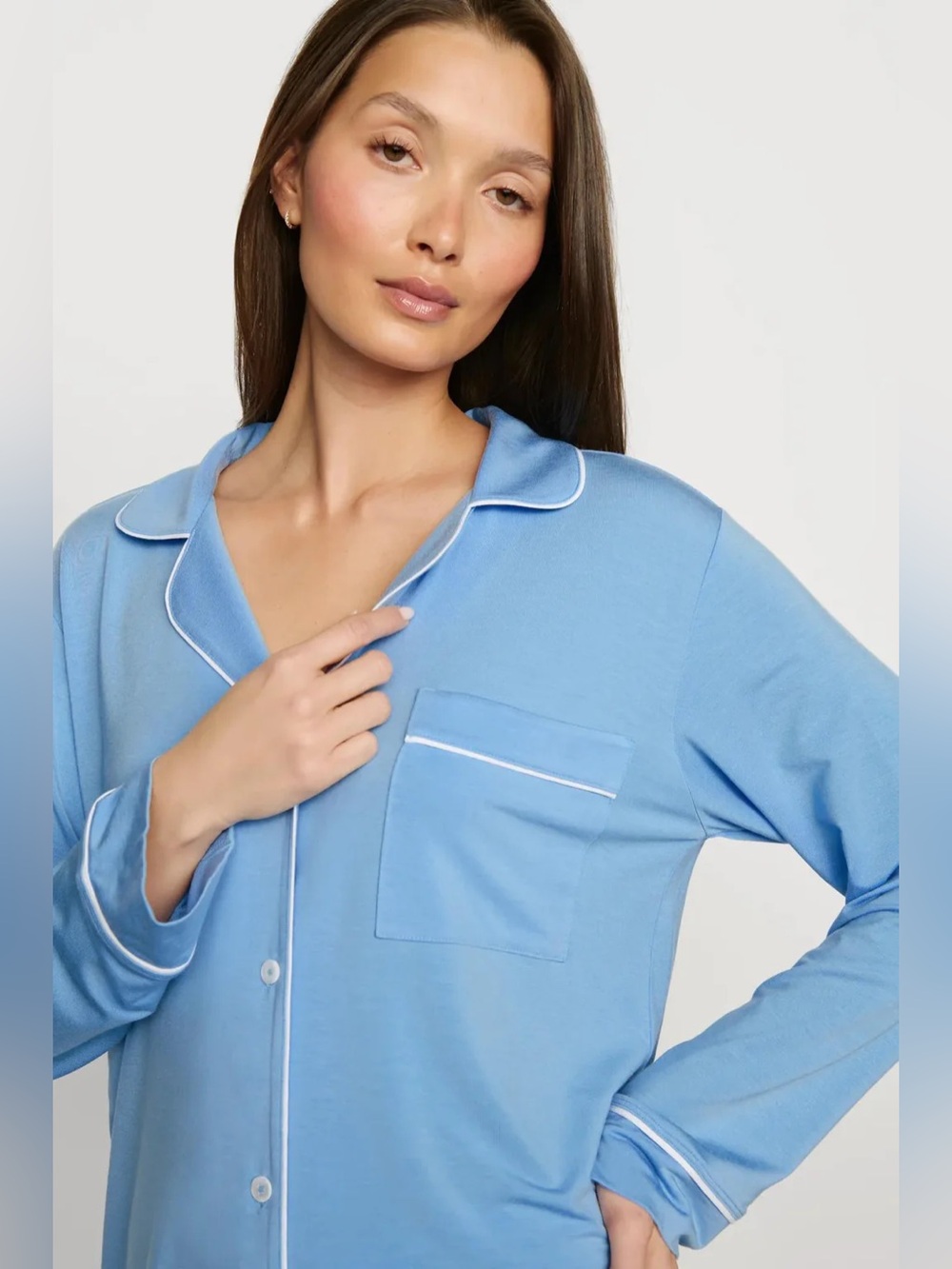 Eberjey Gisele TENCEL Modal Long PJ Top— Women’s Large